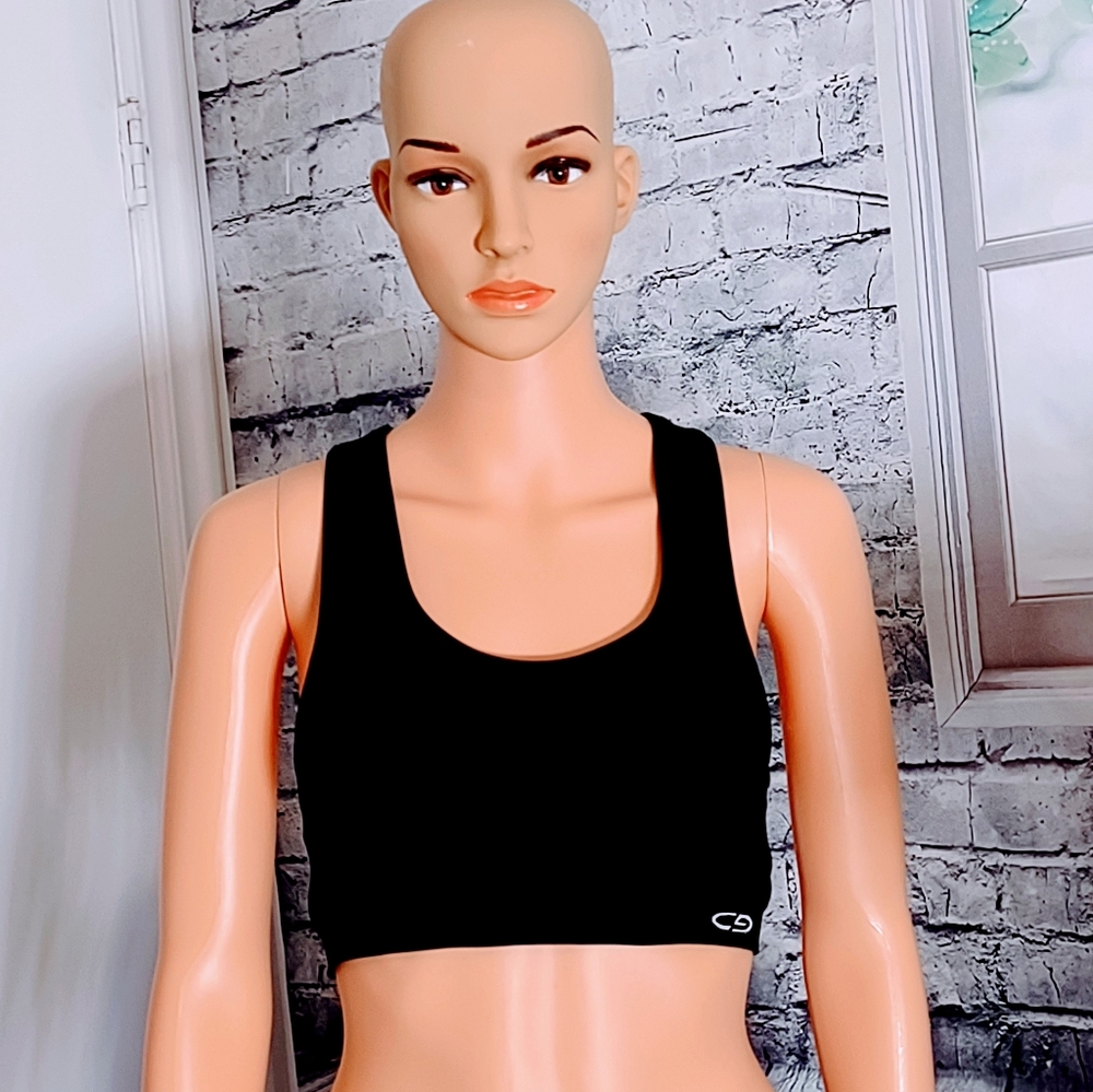 CHAMPION C9 BLACK NO PADDING RACER BACK SPORTS BRA SIZE S